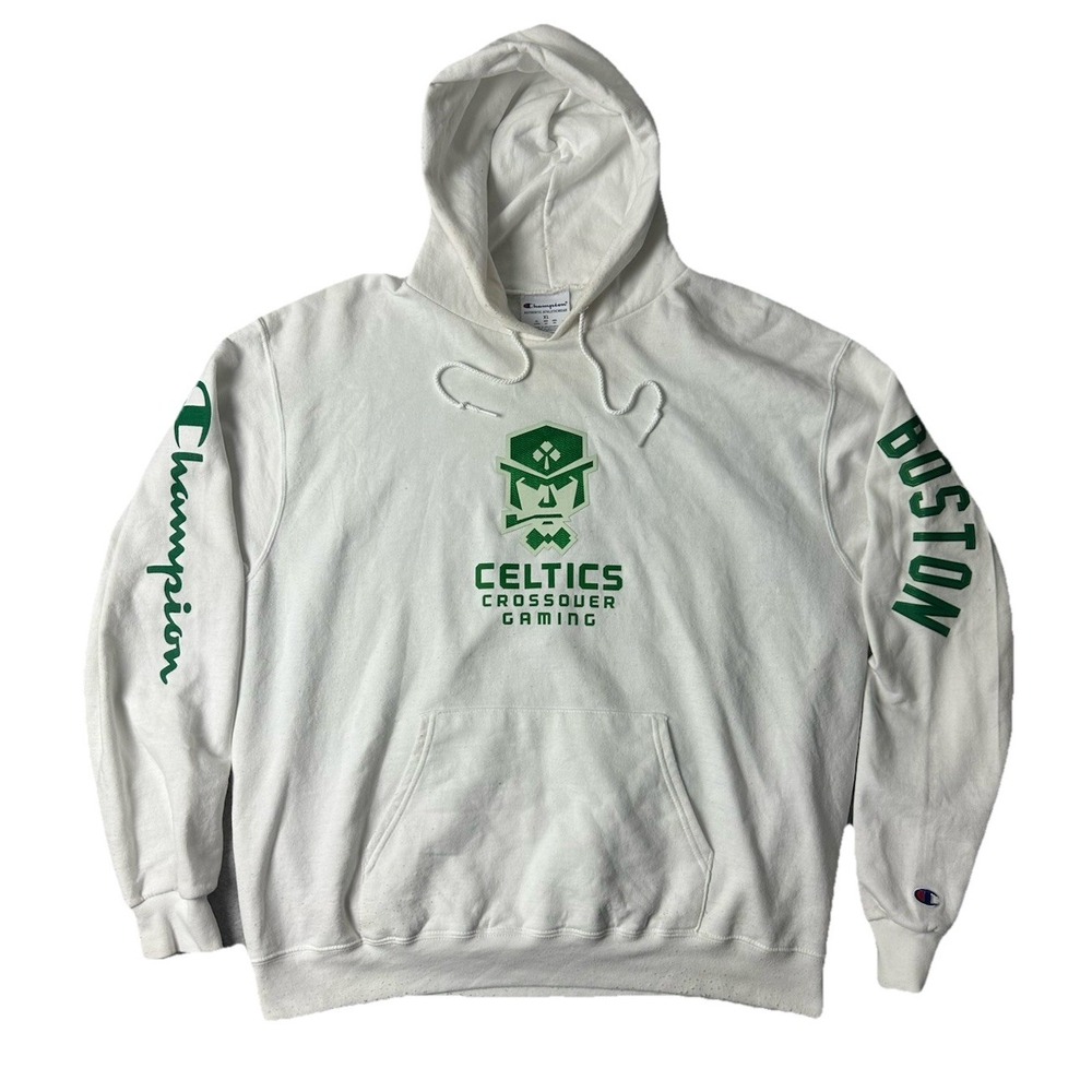 Champion NBA 2K Pro Gaming Celtics Crossover Gaming Hoodie Rare Mens XL White